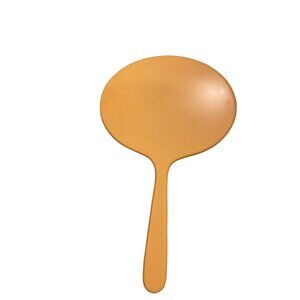 Vintage Celluloid Hand Held Mirror Large Ecru Vanity Mirror Beveled Glass VGC